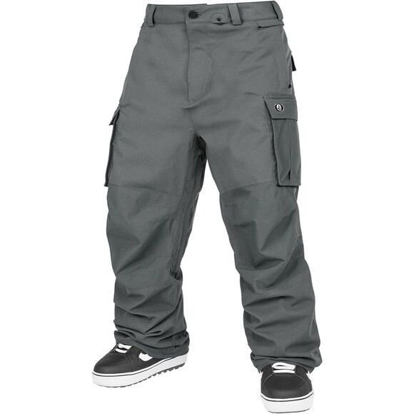 Volcom Nwrk Baggy Cargo Snowboard Ski Pant Medium Charcoal - Picture 1 of 11